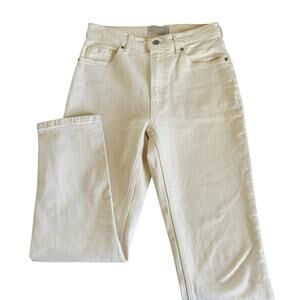 Everlane The Original Cheeky Jeans Beige Speckled Organic Cotton Size 28 Regular